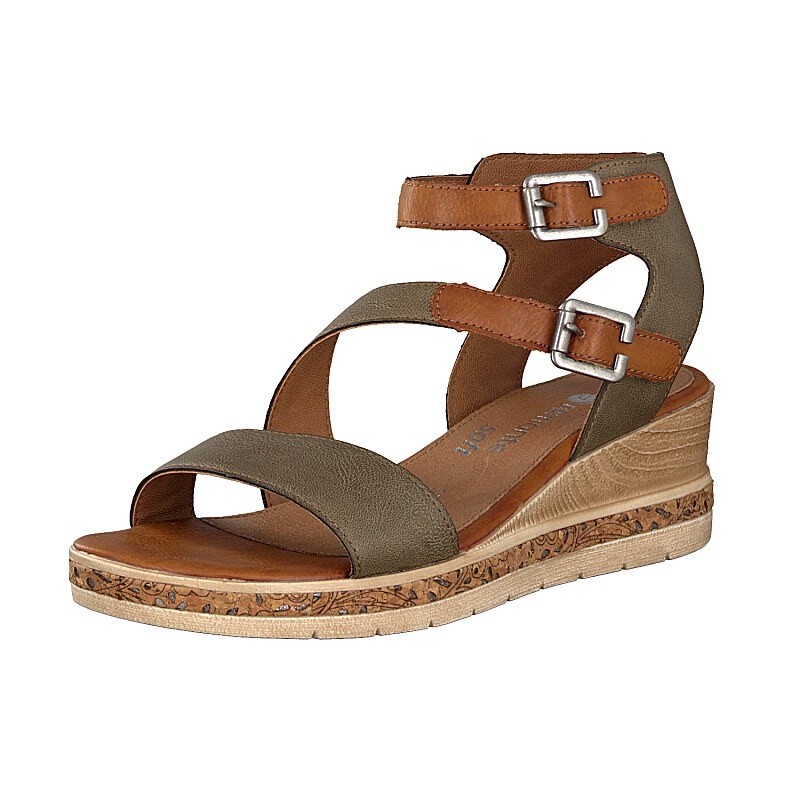 Sandalias Cunha Rieker D3052-54 Para Mulher - Verdes